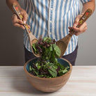 Frida Mango Wood Servers Set - Scandinavian-inspired floral design on sustainable mango wood servers.