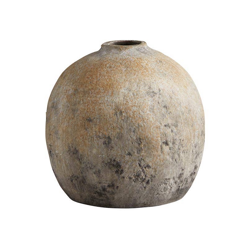 Beige Ceramic Vase - Versatile home decor accent in neutral tones, ideal for flowers or standalone display.