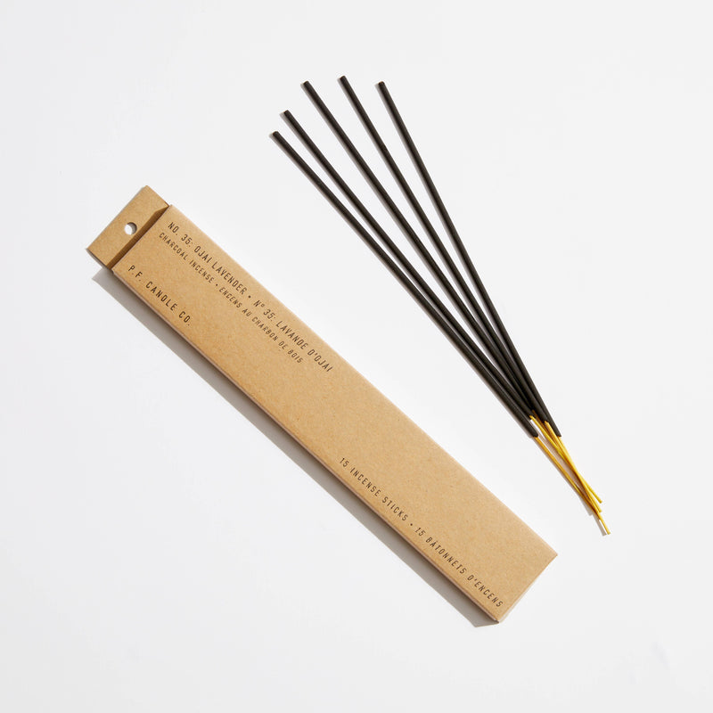 Ojai Lavender Incense sticks in elegant packaging, hinting at the tranquil lavender fields of Ojai Valley.