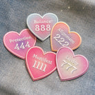 Angel Numbers Heart Patch - A unique patch featuring angelic numerical sequences for positive vibes.