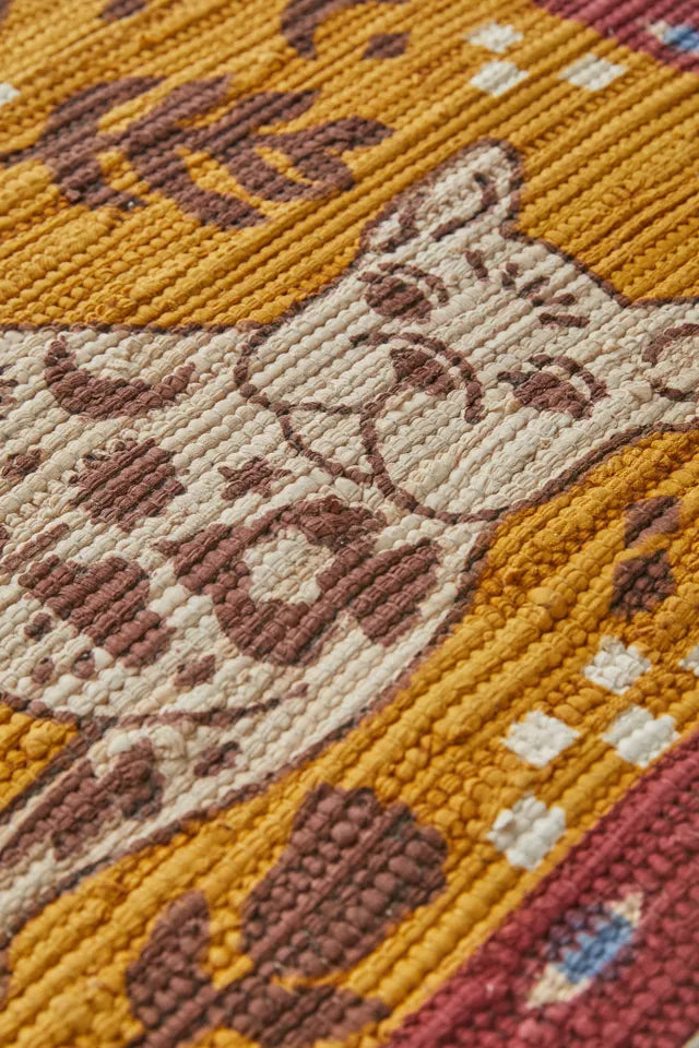 French Bulldog Rug - A whimsical rug featuring an adorable French Bulldog design for playful elegance.