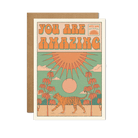 You Are Amazing' card featuring an inspiring front design and powerful inside affirmation