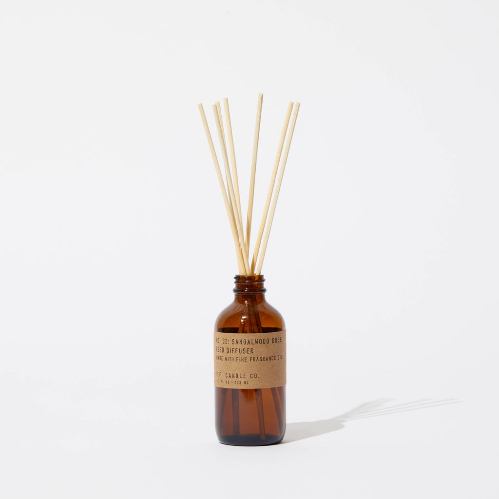 P.F. Candle Sandalwood Rose Diffuser - A carefully crafted diffuser with the sophisticated blend of sandalwood and rose.