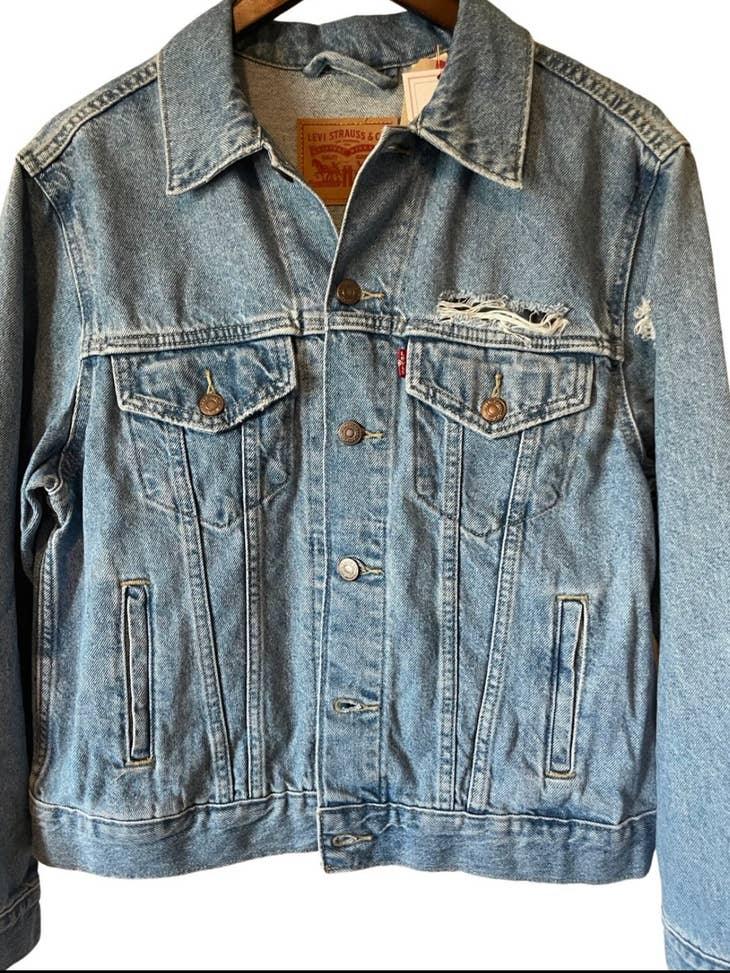 Hand Beaded Sunset Levi's Jacket
