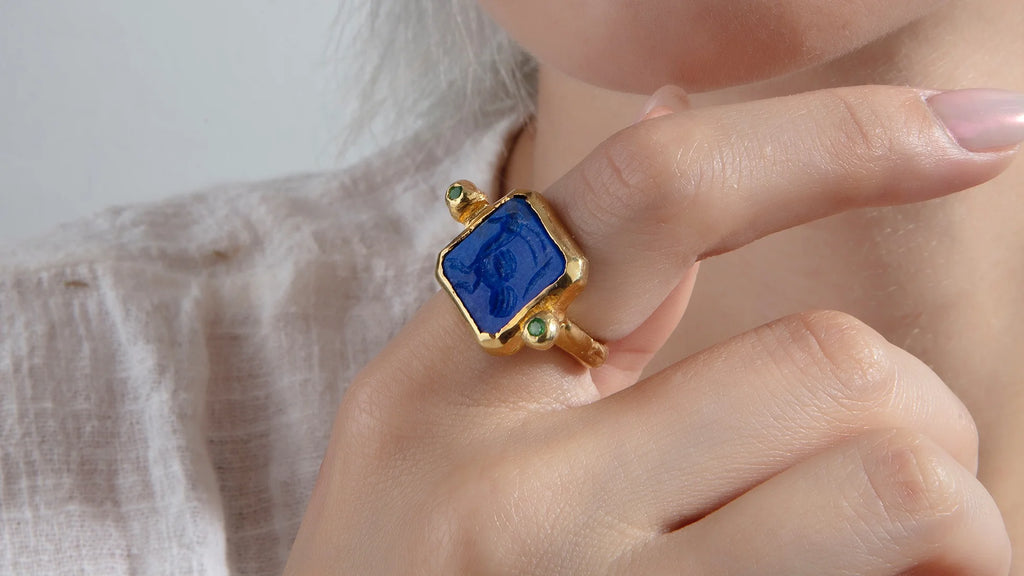 Hathor Ring - An intricate masterpiece inspired by the divine beauty of the Egyptian goddess.