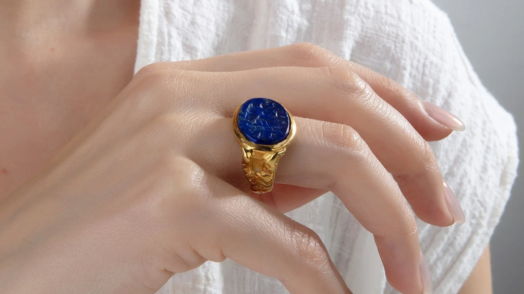 Khonsu Ring - A celestial masterpiece inspired by the ancient Egyptian god of the moon.