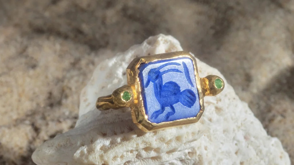 Hathor Ring - An intricate masterpiece inspired by the divine beauty of the Egyptian goddess.