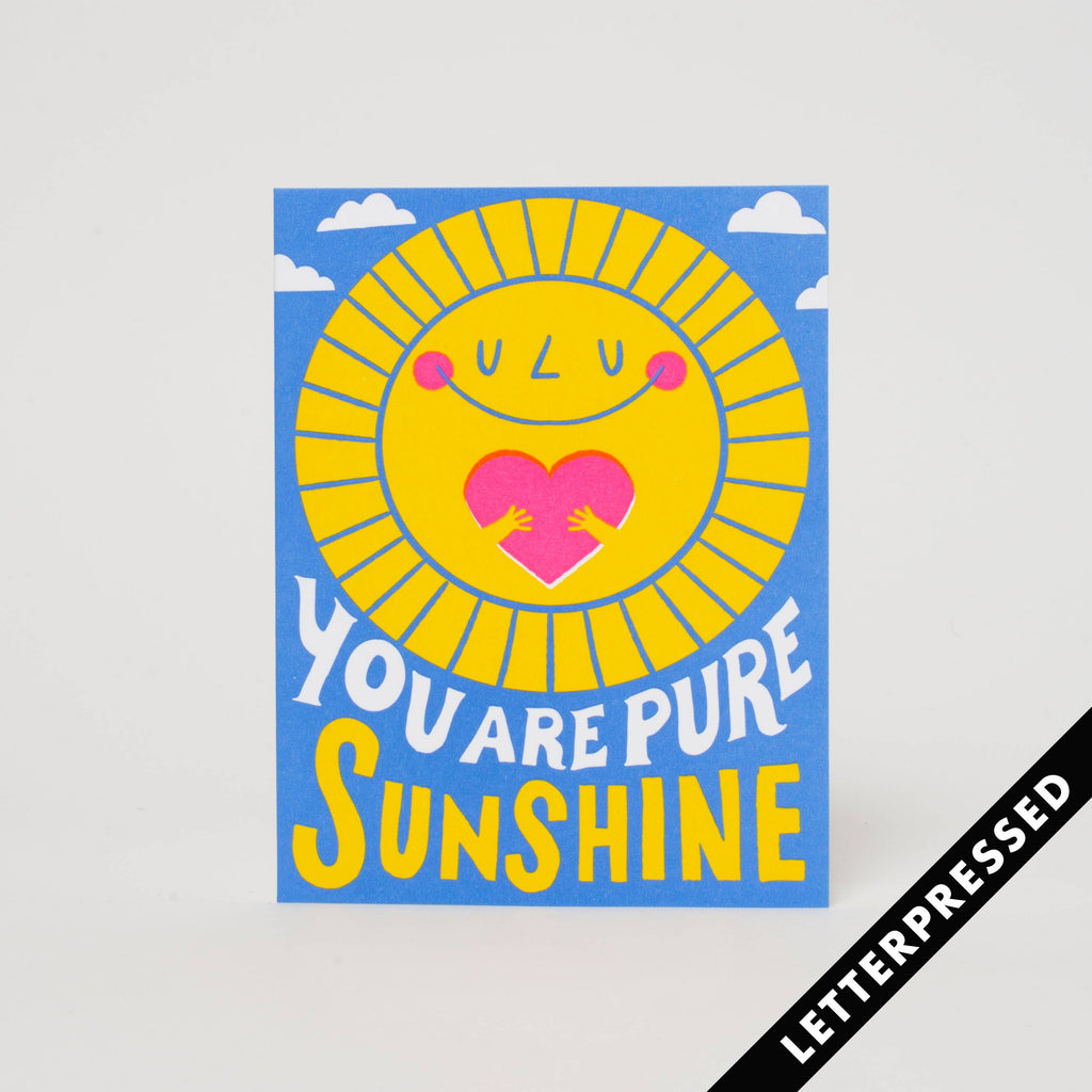You Are Pure Sunshine" Card - Vibrant Sun Illustration