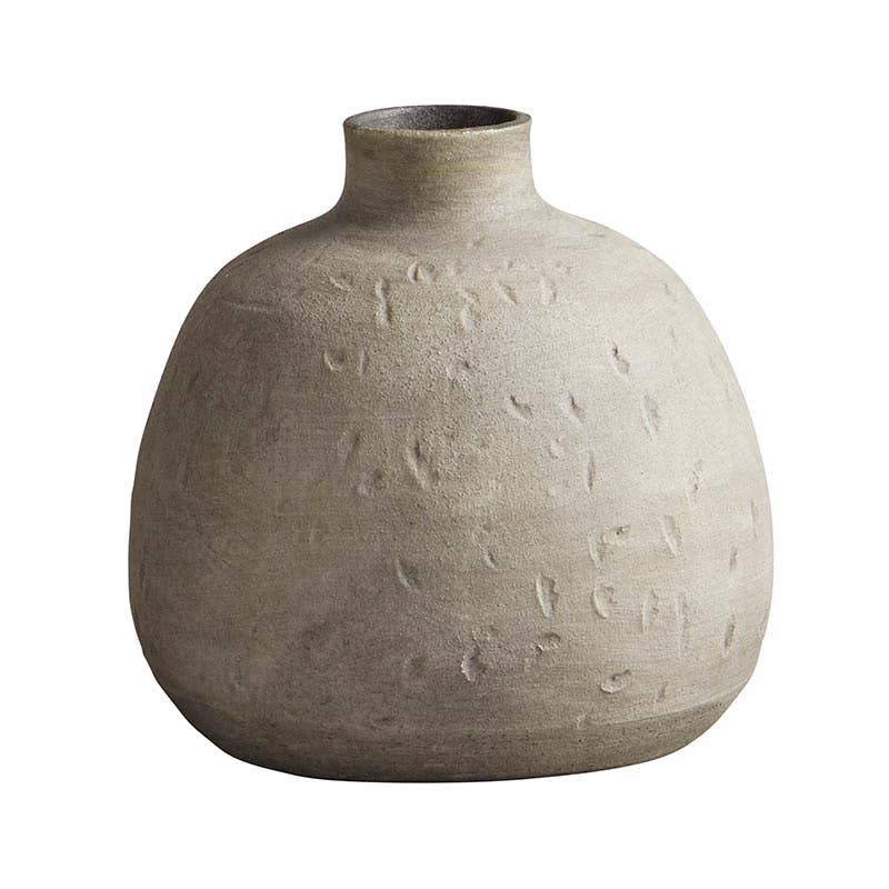 Gray Ceramic Vase - Modern home decor accent in cool gray, ideal for flowers or standalone display.