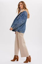 Fur Denim Jacket - A stylish blend of faux fur and classic denim, perfect for embracing warmth and timeless chic.