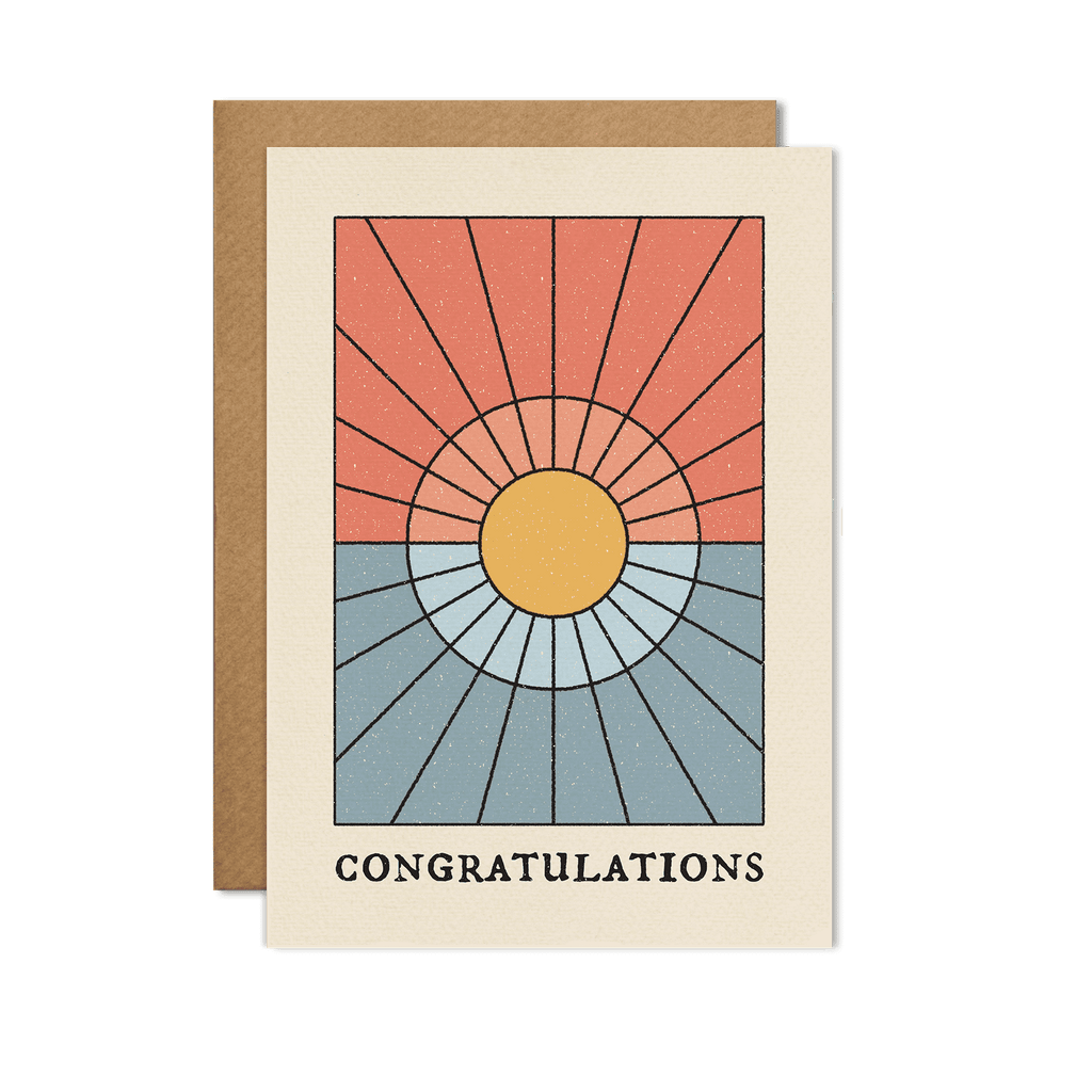 Vibrant, festive Congratulations Card on a neutral background, featuring a celebration-themed design and positive message.