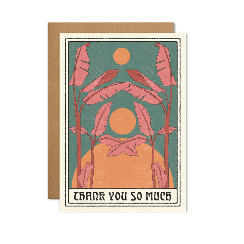 Durable 'Thank You So Much' card with minimalist design and sincere inside message