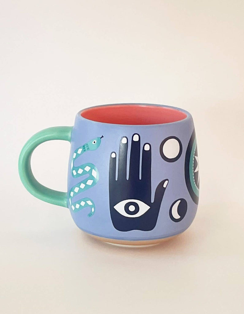 FORMA Ceramic Hamsa Mug - A blend of spirituality and artistry for uplifting coffee moments.