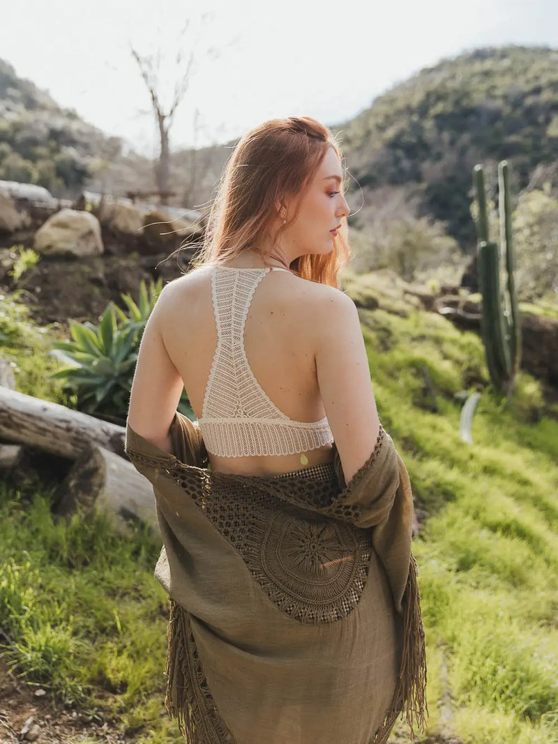 Ribbed Lace Racerack Bralette