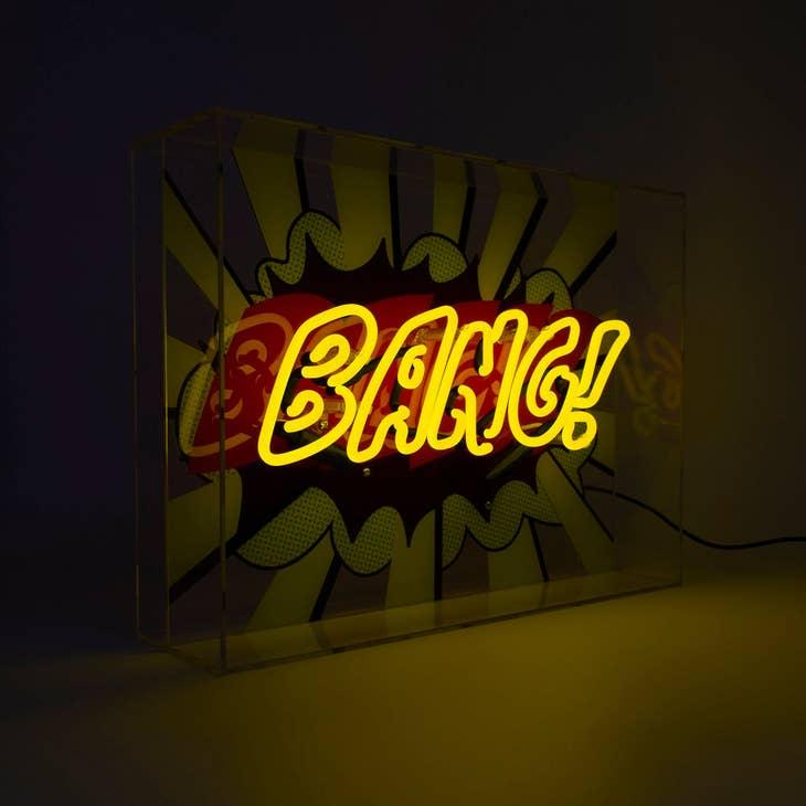 FORMA's Neon BANG Light, an electrifying neon sign adding a vibrant, dynamic touch to your space.