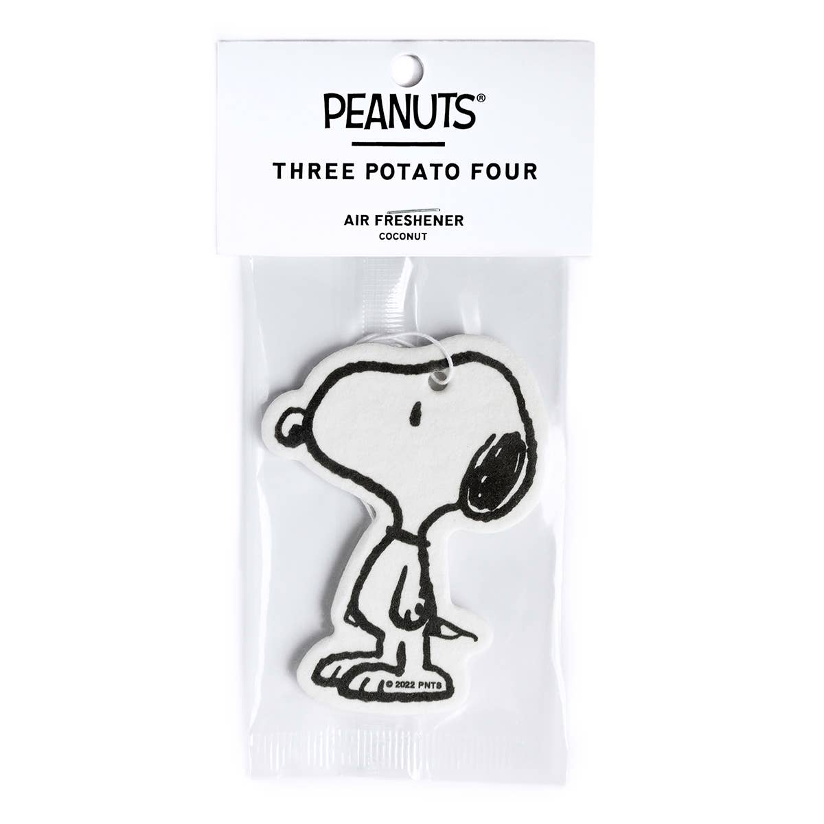 Peanuts® Snoopy Classic Air Freshener with a coconut scent, featuring an iconic image of Snoopy.