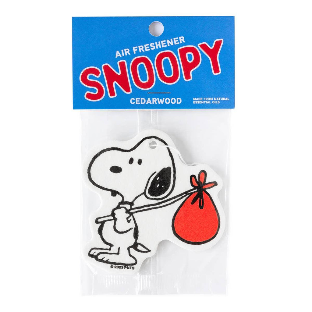 Peanuts Snoopy Nomad Air Freshener - Snoopy on a nomadic adventure. A delightful car accessory with a refreshing scent.