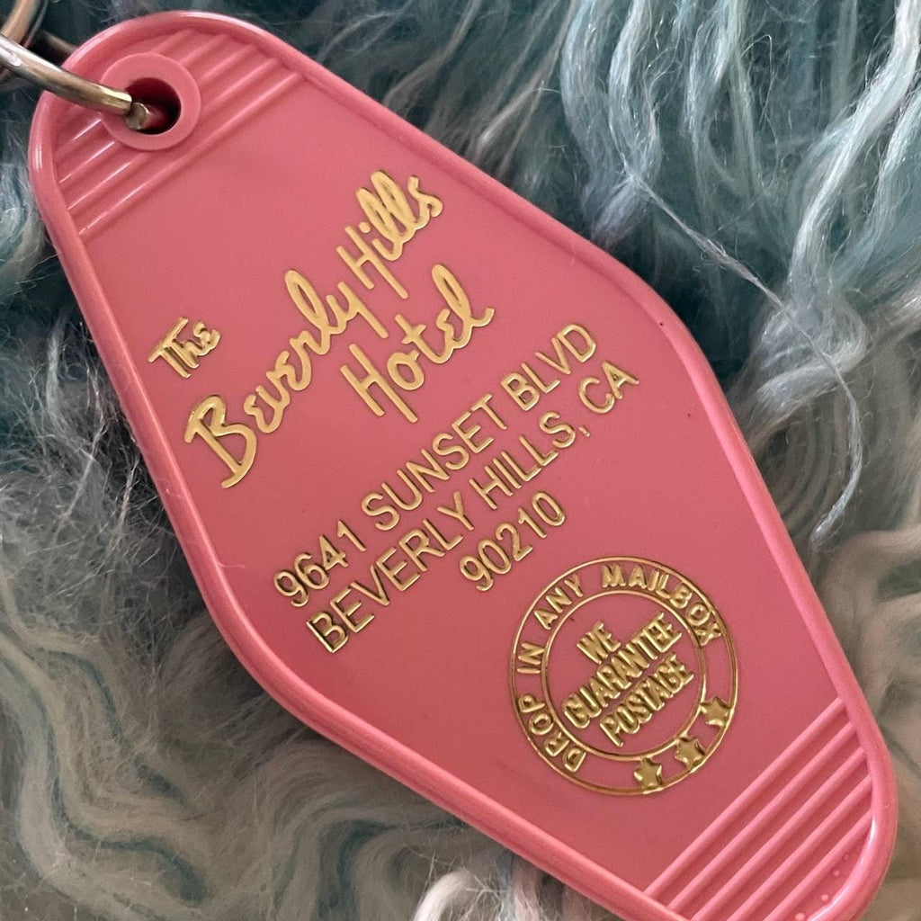 Motel Key Fob - Beverly Hills Hotel - A stylish key accessory with vintage charm from the iconic hotel.