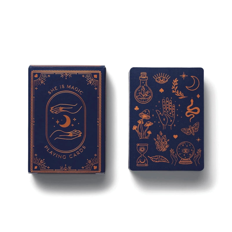 Image of the 'She is Magic Playing Cards', showcasing the deck's whimsical, magical female illustrations.
