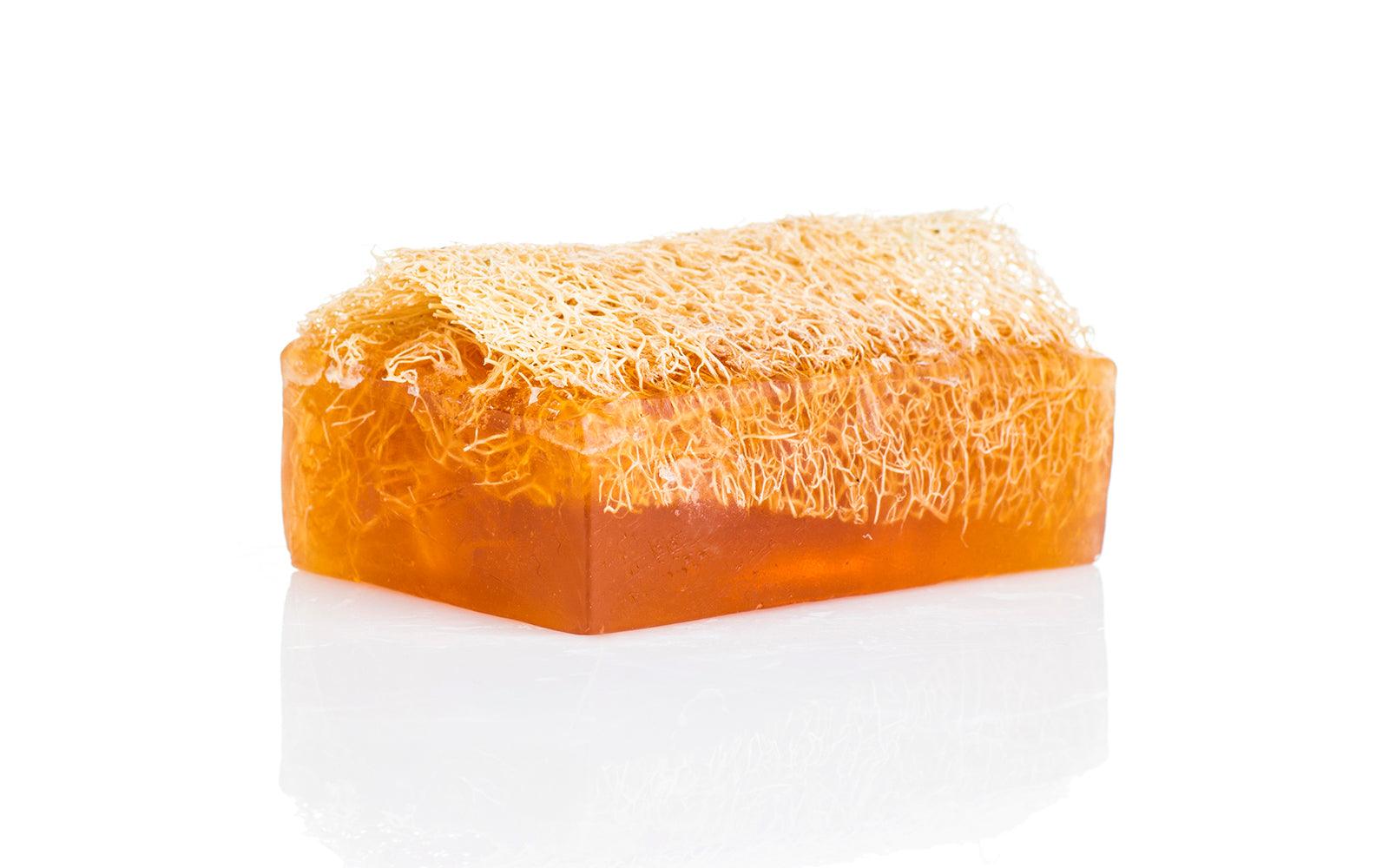 Coco-Nuts For You Loofah Soap, an exfoliating soap bar with a tropical coconut aroma.