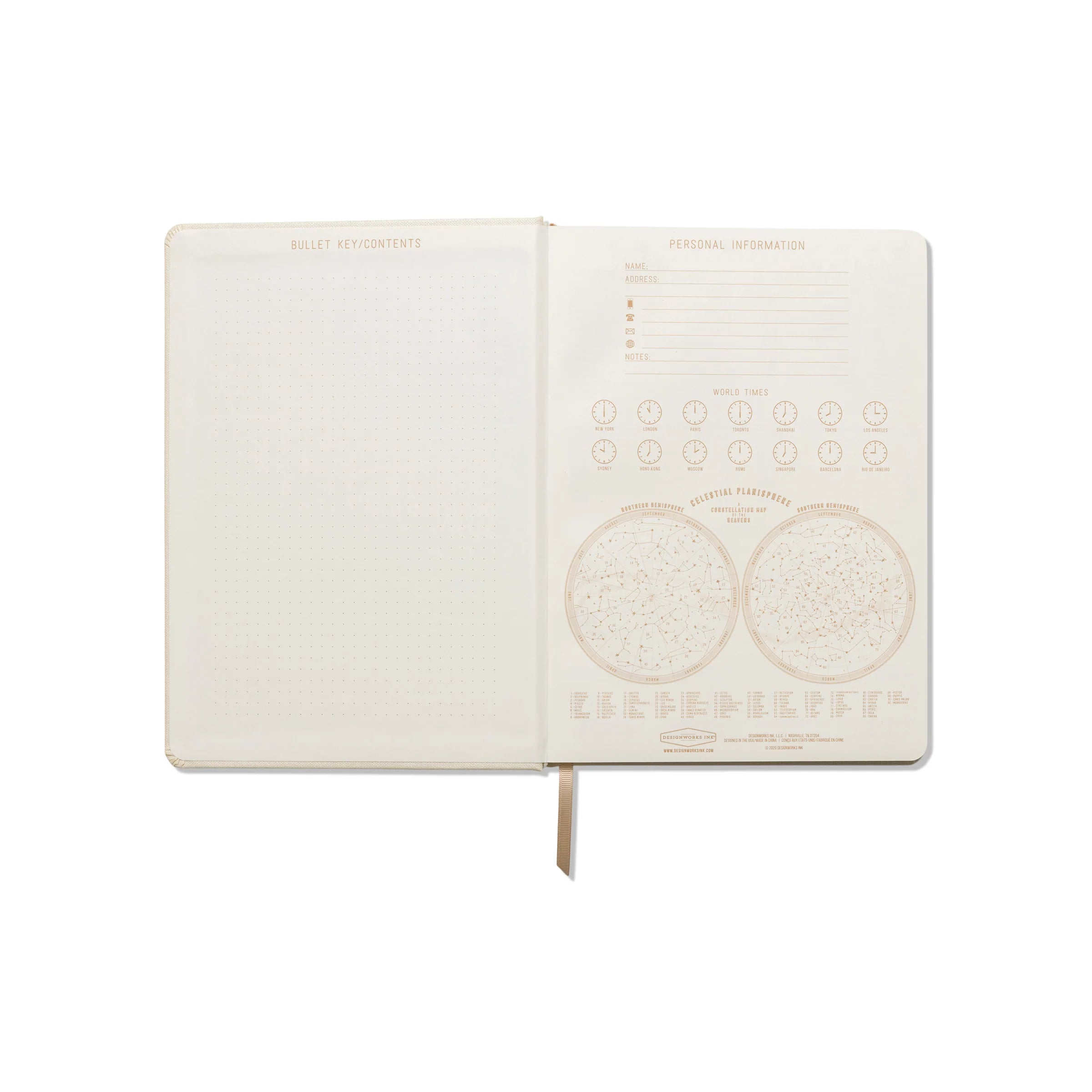 Image showcasing the 'La Lune Cloth Covered Journal', adorned with a beautifully designed moon-themed fabric cover.