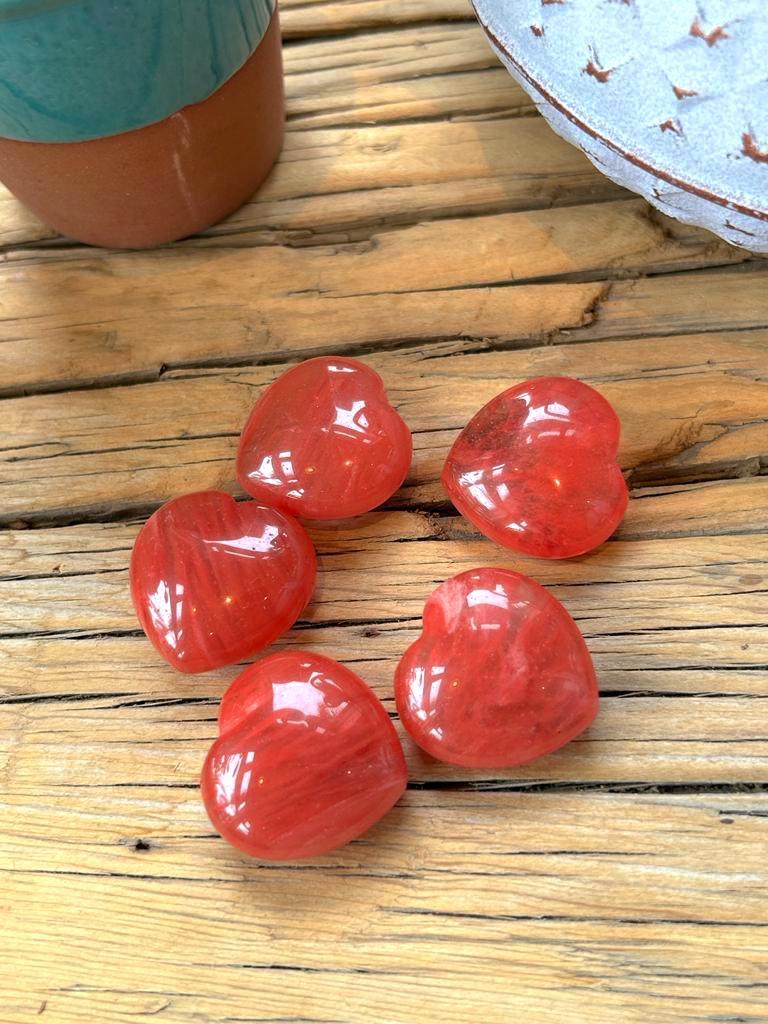 Cherry Quartz Heart