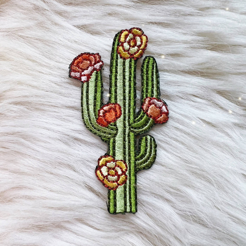 Saguaro Cactus Patch - Unique accessory featuring a detailed Saguaro cactus design for desert-inspired charm.