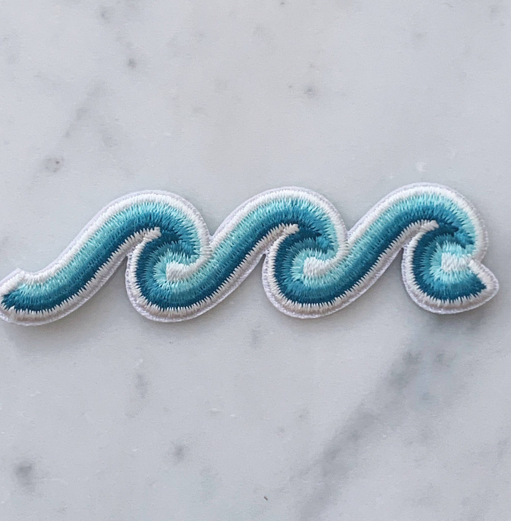 Waves Patch - Captivating accessory featuring a detailed waves design for a touch of seaside charm.