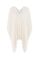 A woman gracefully wearing the Ava Kimono, showcasing its flowing silhouette, delicate patterns, and high-quality fabric.