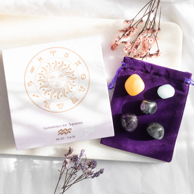 Aquarius Crystal Set - Amethyst, Aquamarine, and More