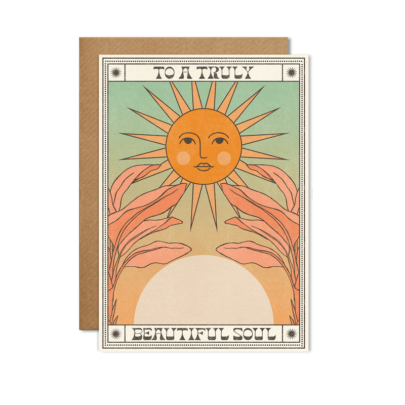 "To a Truly Beautiful Soul" Card - An elegantly designed card to celebrate and appreciate someone special.