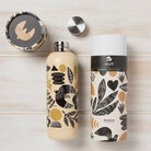 Myth Stainless Steel Water Bottle - Decorative bird and foliage design on a durable, double-walled stainless steel flask.