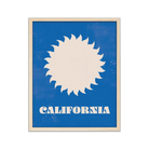 Artistic print portraying the radiant energy and beauty of California's sun, surf, and landscapes.