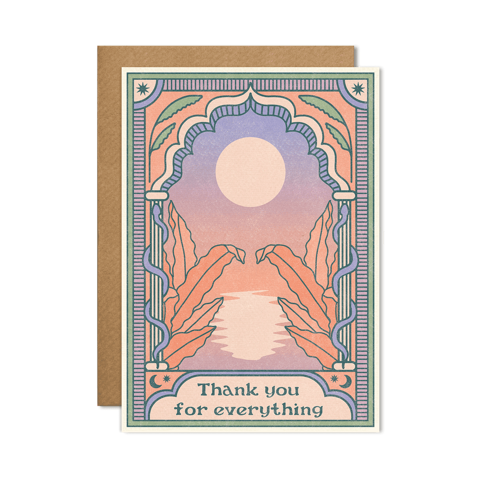 High-quality 'Thank You for Everything' card featuring floral design and heartfelt message
