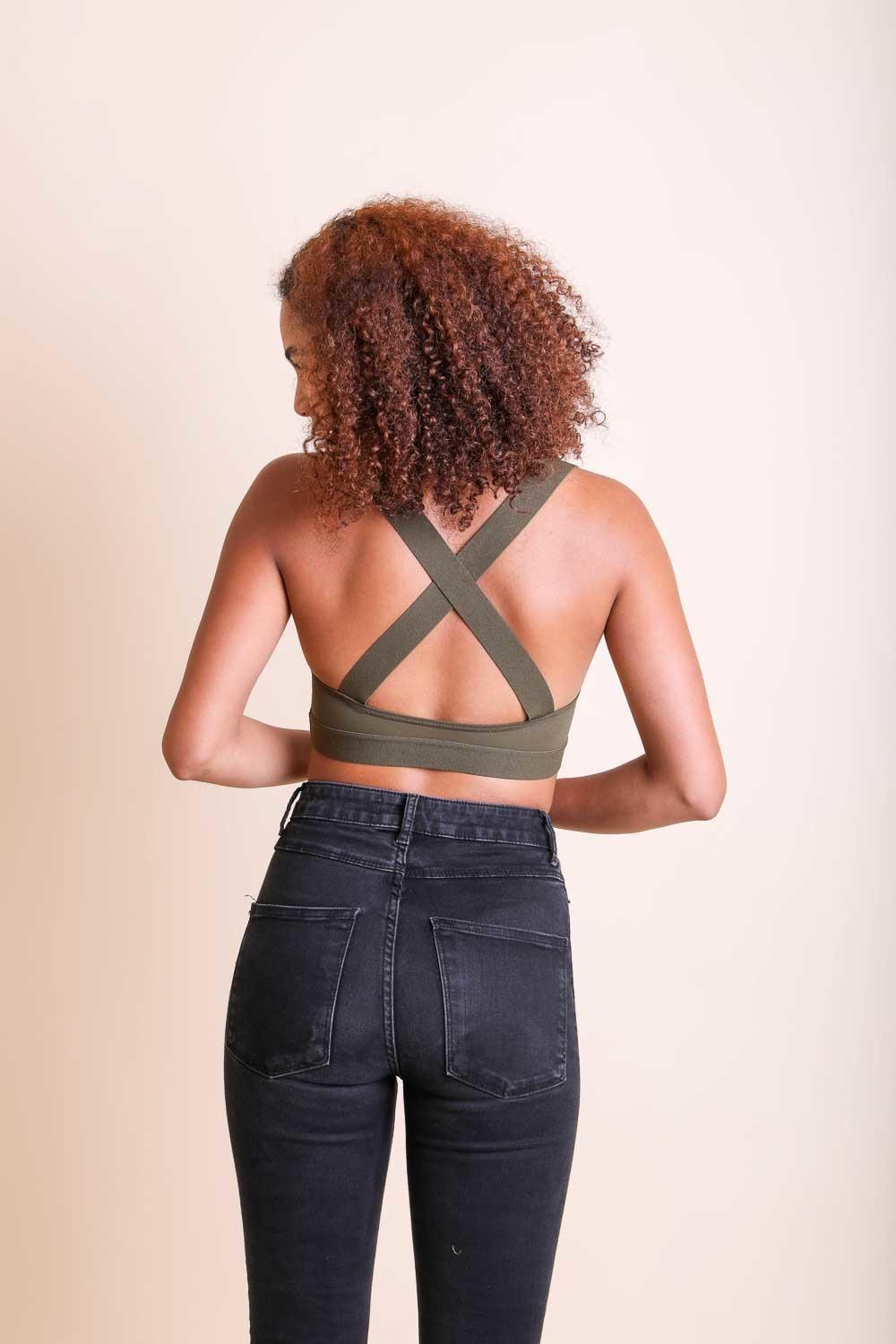 Forma's Cross Front Bralette in soft fabric, offering great support and style.