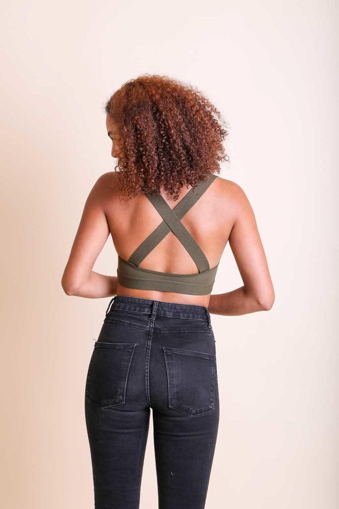 Forma's Cross Front Bralette in soft fabric, offering great support and style.