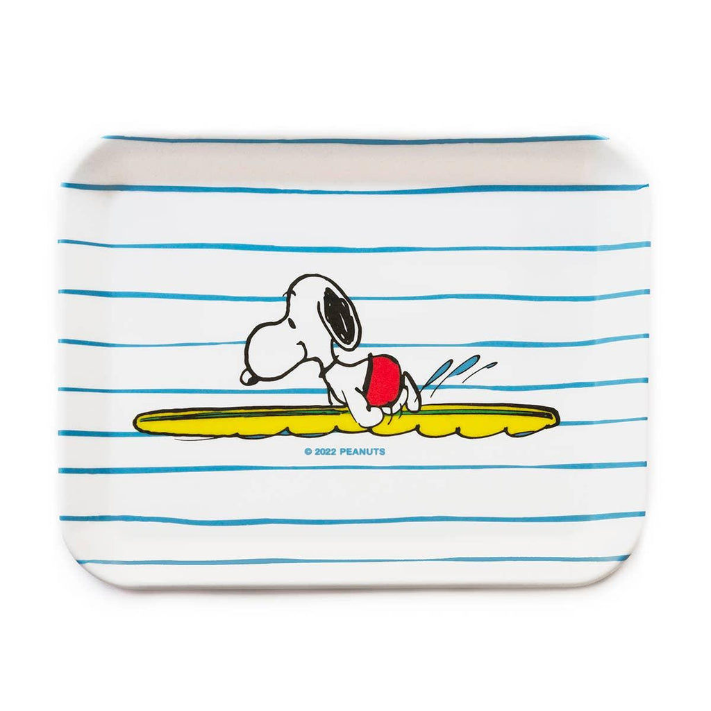 Peanuts Snoopy Surf Tray - Snoopy riding the surf, a charming and versatile tray for a playful coastal vibe.