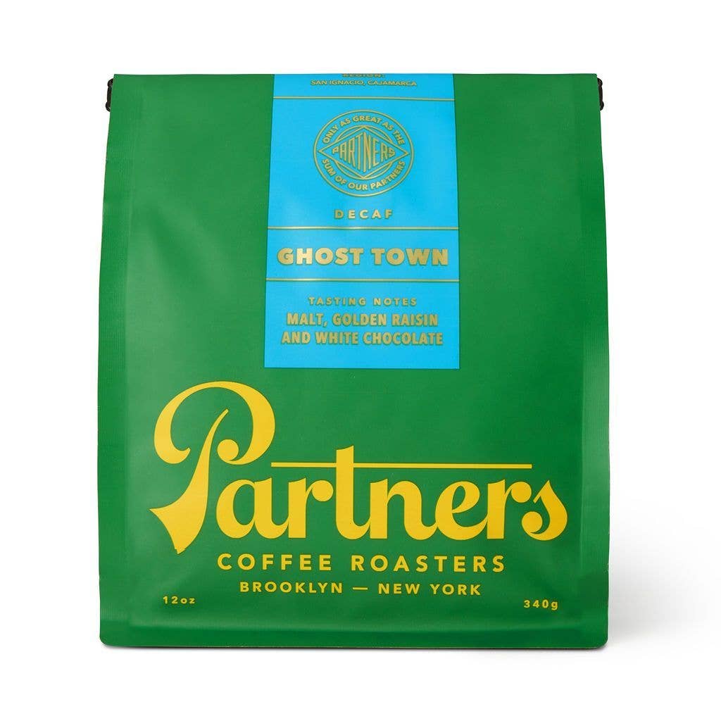 Partners Coffee - Ghost Town Decaf Whole Bean Coffee - 12oz Bag