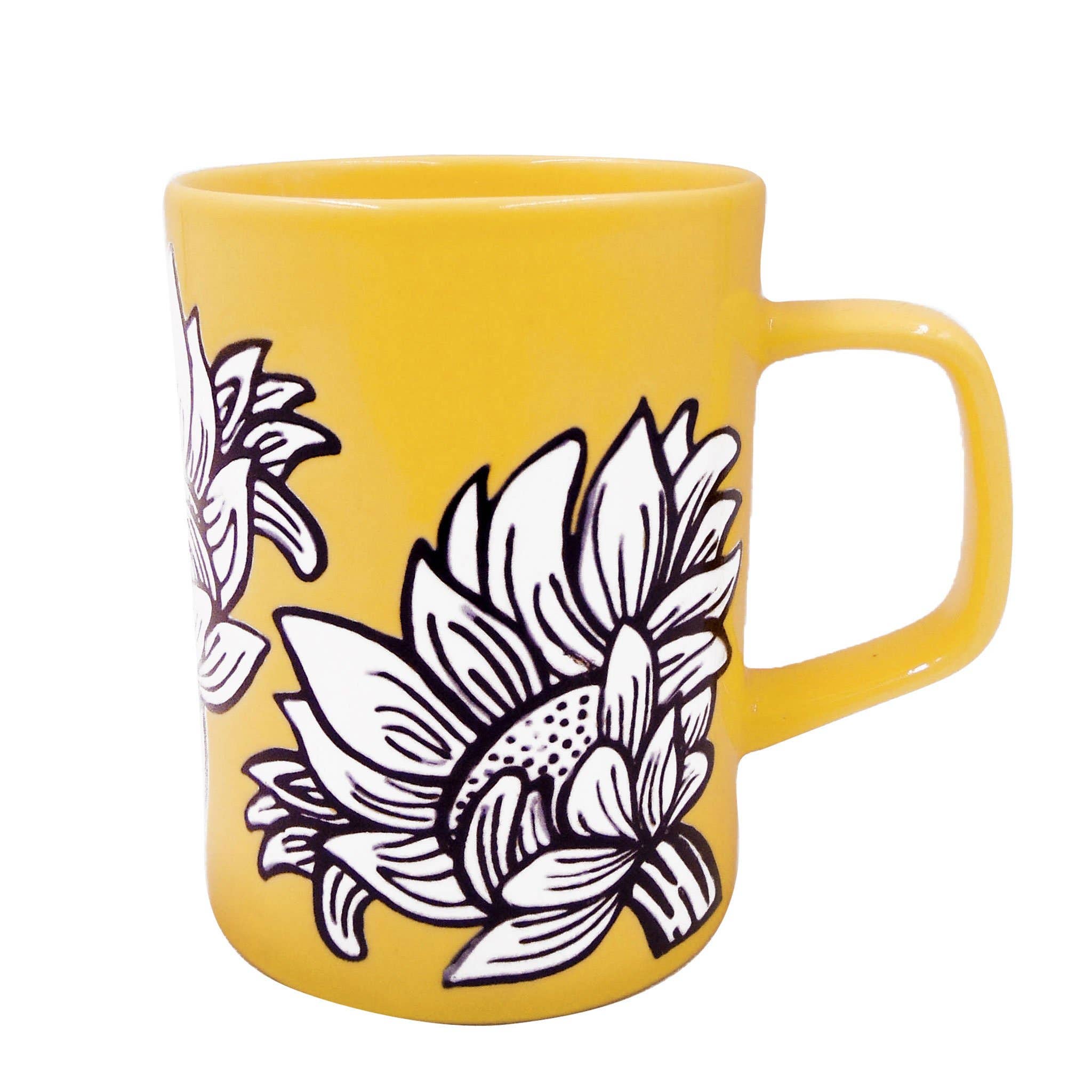 Sunflower Mug - A delightful mug featuring a vibrant sunflower design for a cheerful morning routine.