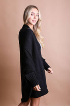 Bat Sleeve Knit Cardigan - Effortless style and comfort in every stitch.