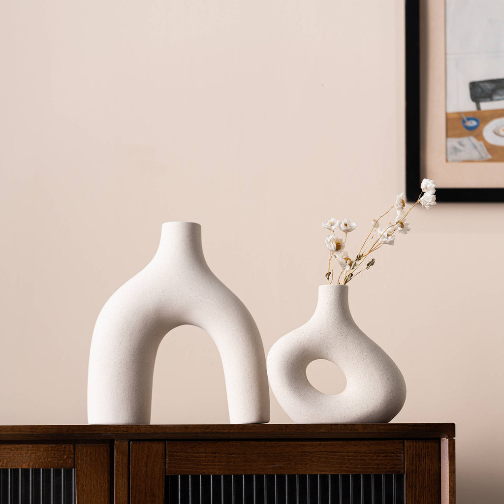 Arctic Essence Vases - Exquisite set with a sleek, minimalist design inspired by the serene beauty of the Arctic.
