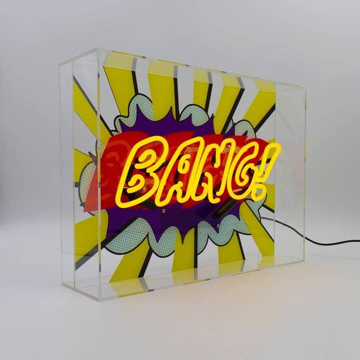 FORMA's Neon BANG Light, an electrifying neon sign adding a vibrant, dynamic touch to your space.