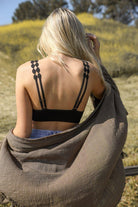 Forma's Boho Eye Lace Applique Bralette, featuring intricate lace detailing, exuding bohemian charm.