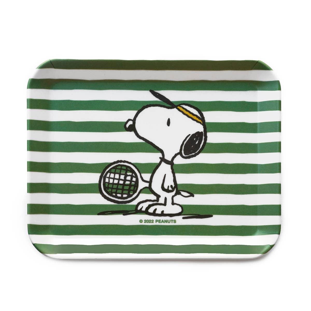 Peanuts Snoopy Tennis Tray - Snoopy playing tennis, a charming and versatile tray for a playful sporty vibe.