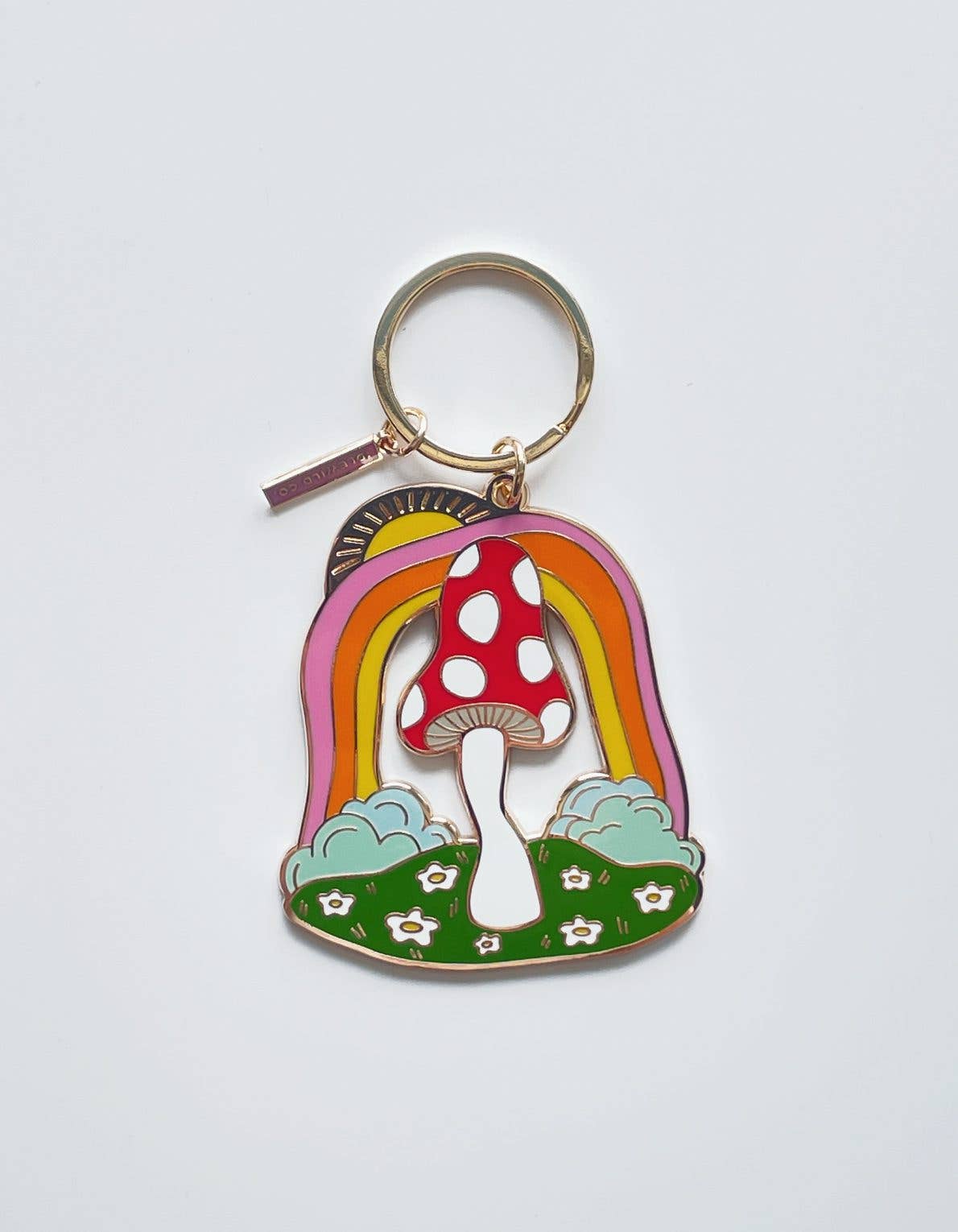Magic Mushroom Keychain - A whimsically designed, durable keychain featuring a charming mushroom.