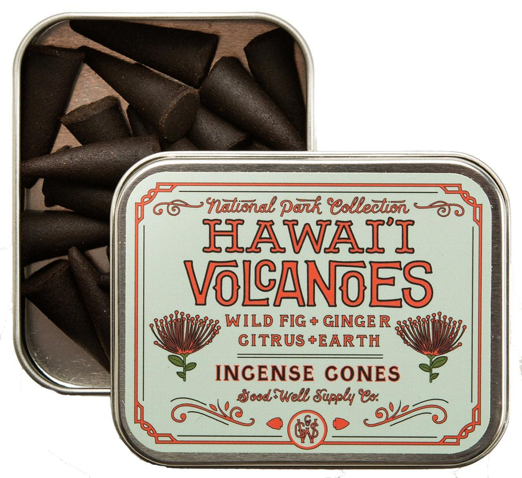 Hawai'i Volcanoes Incense sticks against a tropical Hawaiian backdrop, encapsulating the product's exotic, vibrant fragrance.
