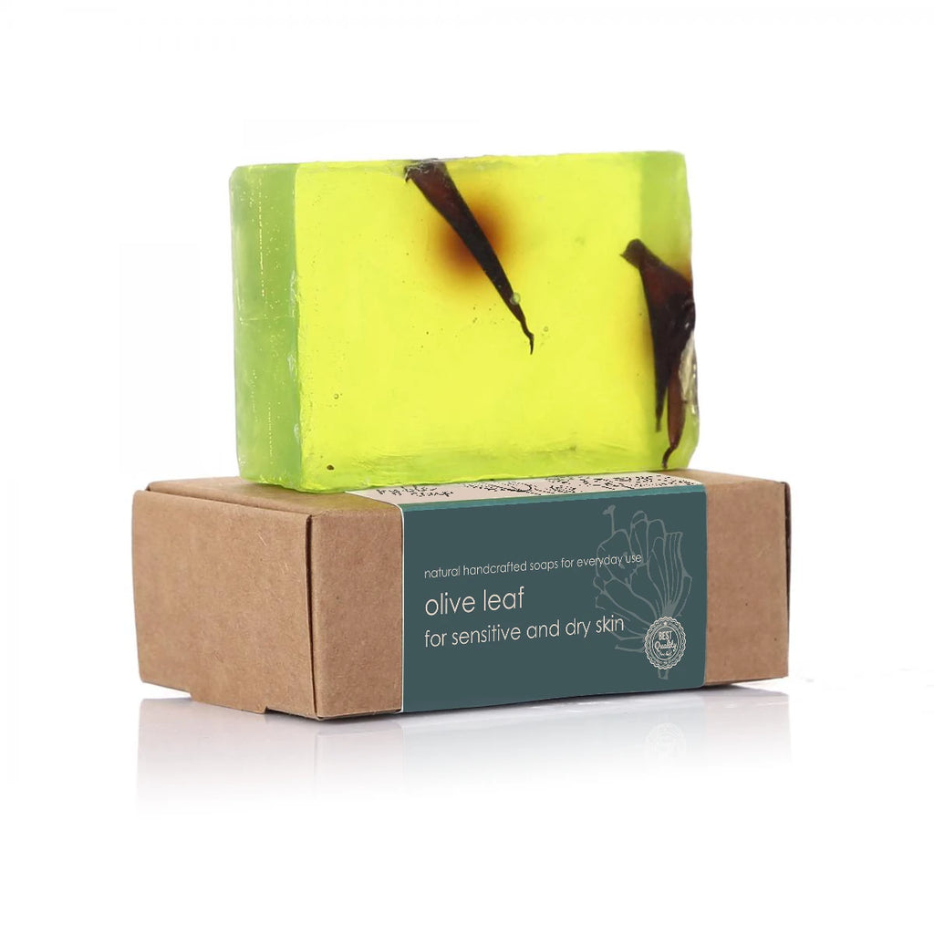 Olive Leaf Soap, a nourishing and rejuvenating cleanser for healthy, moisturized skin.