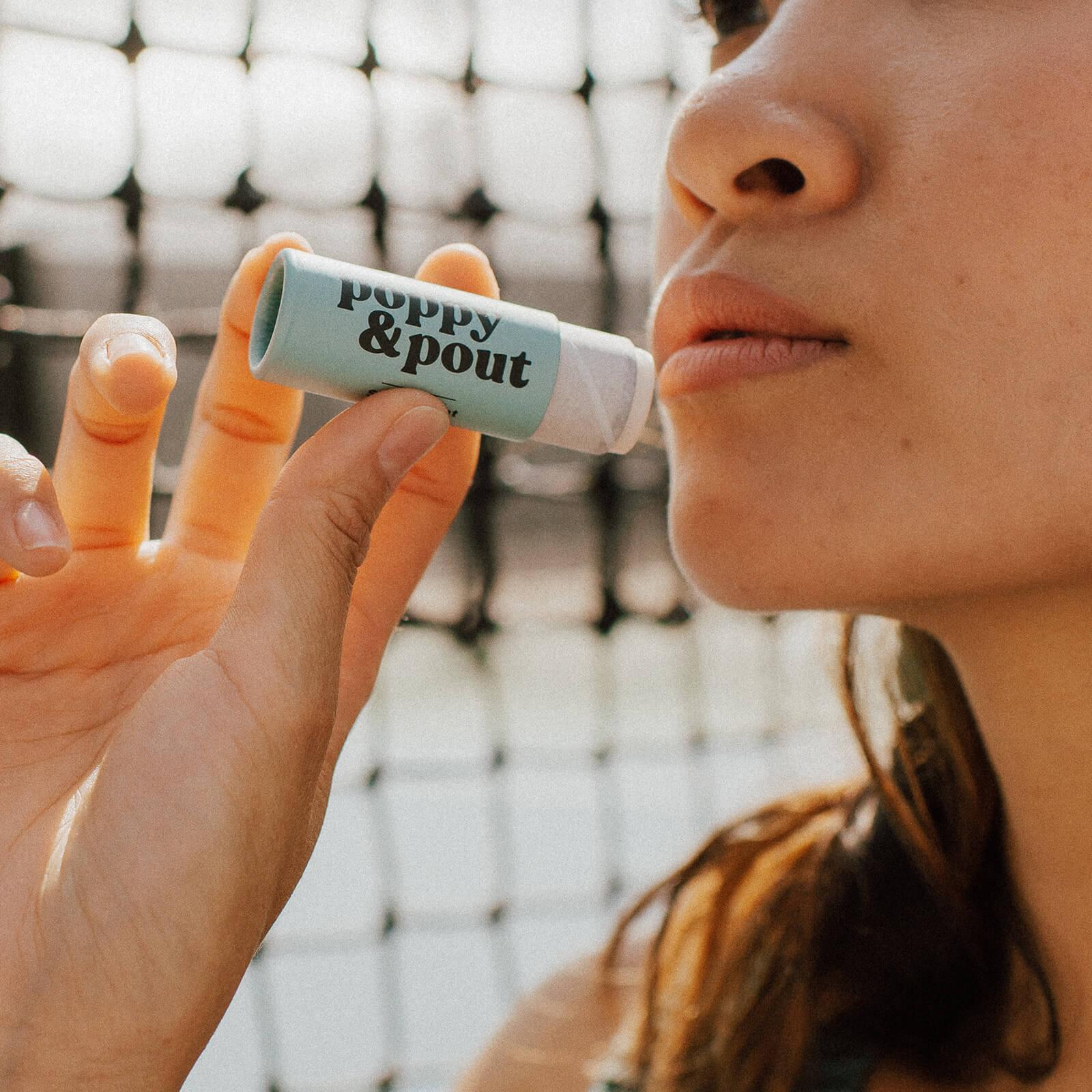 Poppy & Pout Lip Balm - Sweet Mint - Organic Lip Care for Soft and Minty Fresh Lips