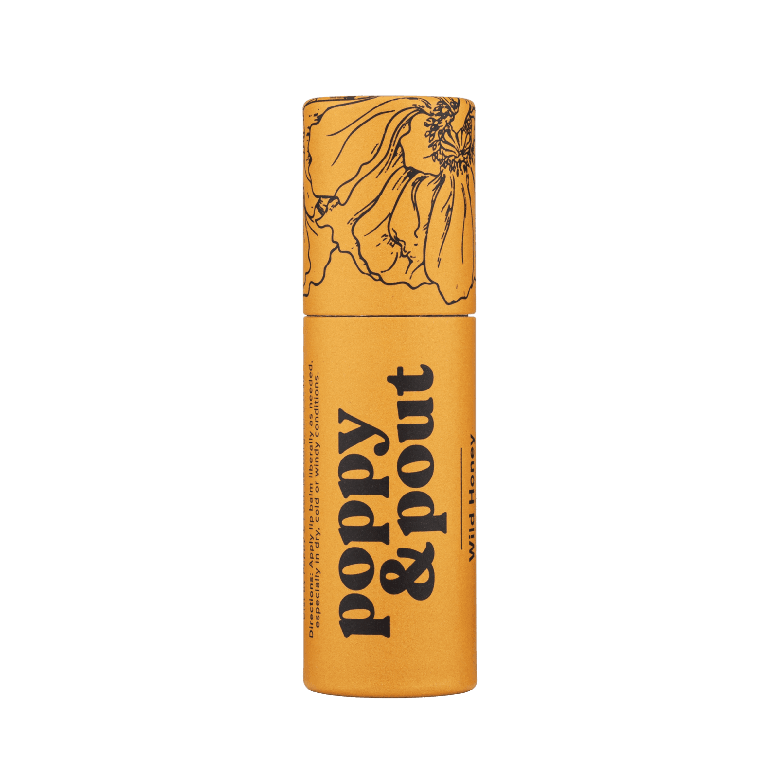 Poppy & Pout Lip Balm - Wild Honey - Organic Lip Care for Soft and Sweet Lips