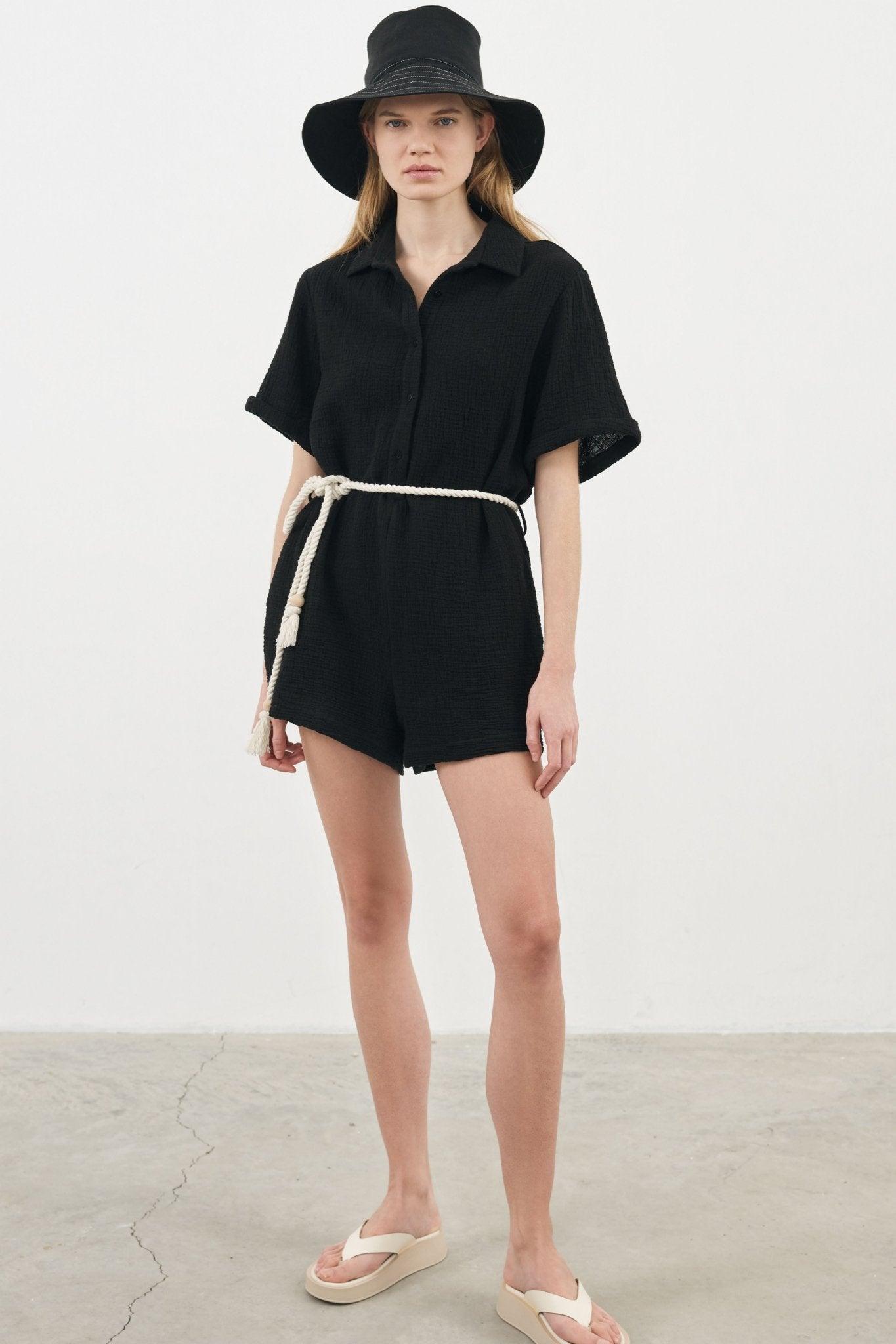 Mia Romper - Chic and versatile women's romper with a flattering silhouette and playful design.